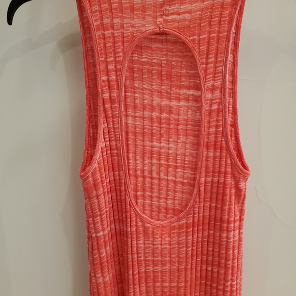 💖💕NWT ZARA ribbed keyhole midi dress hot pink Medium - Picture 2 of 4